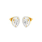 Tiny Flame Diamond Stud Earrings 18 KT / Yellow Gold