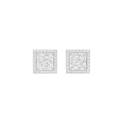 Frames of Halo Diamond Stud Earrings 18 KT / White Gold