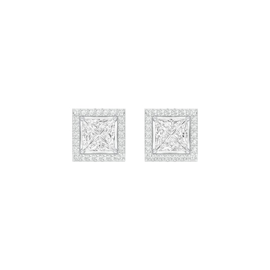Frames of Halo Diamond Stud Earrings 18 KT / White Gold