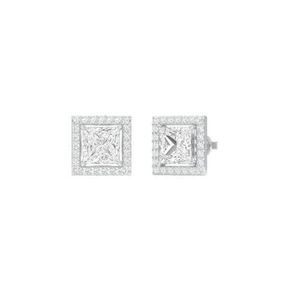 Frames of Halo Diamond Stud Earrings 18 KT / White Gold