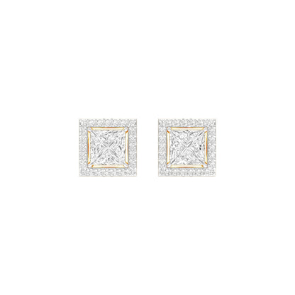 Frames of Halo Diamond Stud Earrings 18 KT / Yellow Gold