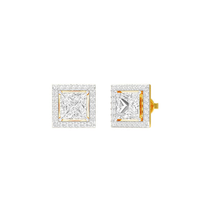 Frames of Halo Diamond Stud Earrings 18 KT / Yellow Gold