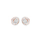 Pixie Points Halo Diamond Stud Earrings 18 KT / Rose Gold