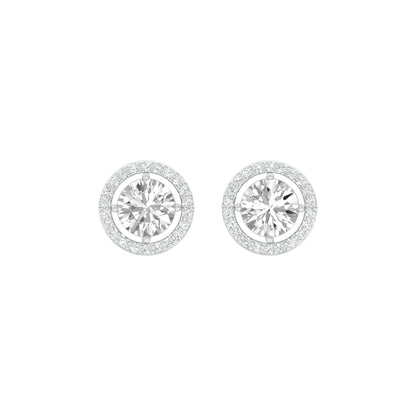 Pixie Points Halo Diamond Stud Earrings 18 KT / White Gold
