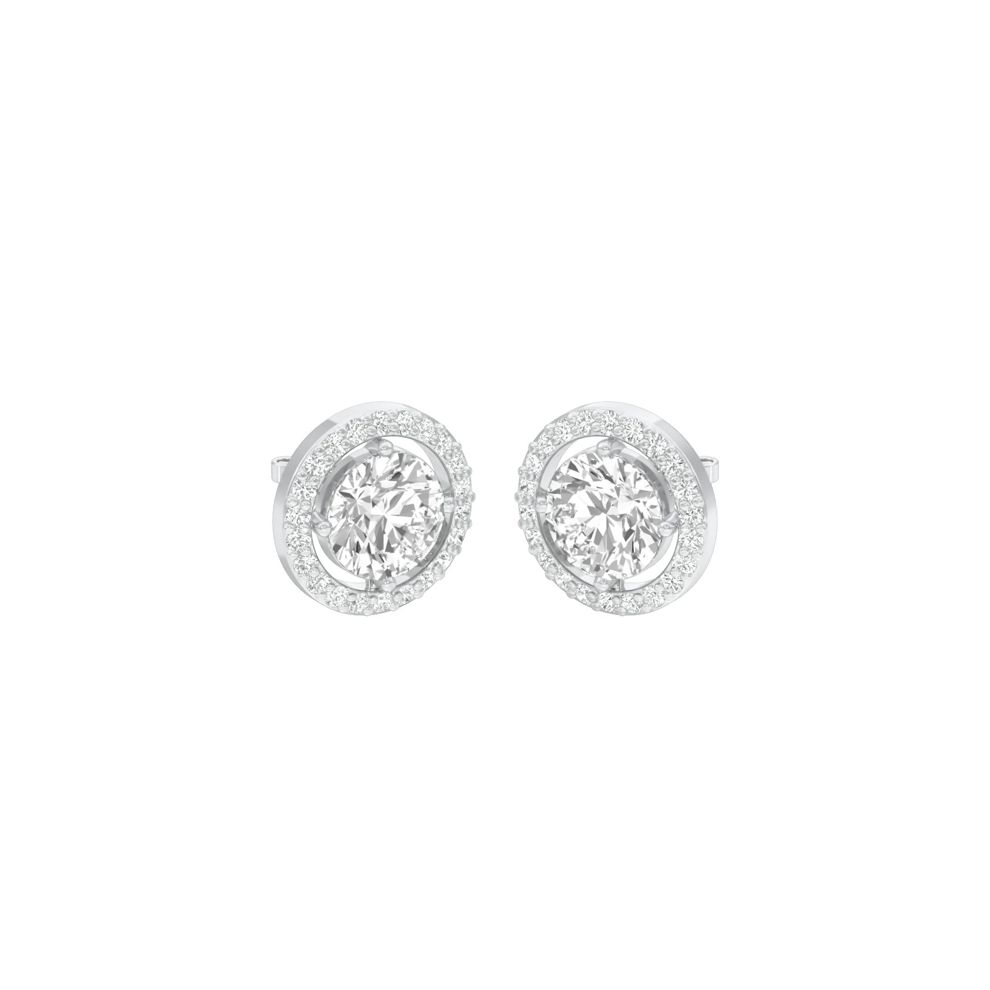 Pixie Points Halo Diamond Stud Earrings 18 KT / White Gold