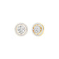 Pixie Points Halo Diamond Stud Earrings 18 KT / Yellow Gold