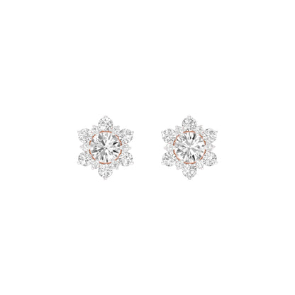 Starry Bites Diamond Stud Earrings 18 KT / Rose Gold