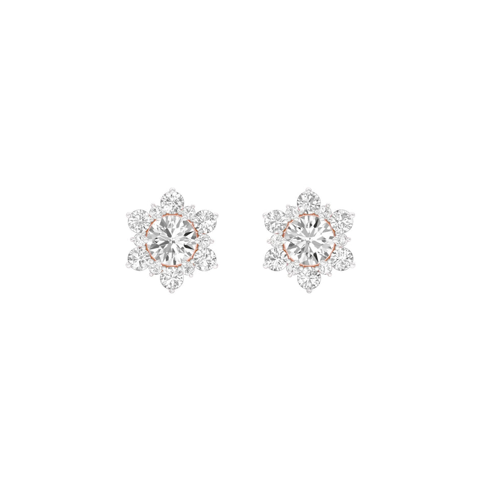 Starry Bites Diamond Stud Earrings 18 KT / Rose Gold