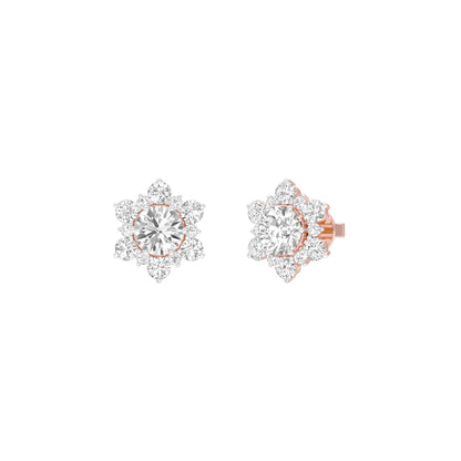Starry Bites Diamond Stud Earrings 18 KT / Rose Gold