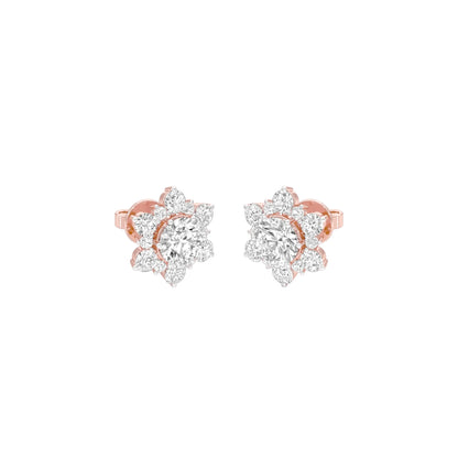 Starry Bites Diamond Stud Earrings 18 KT / Rose Gold