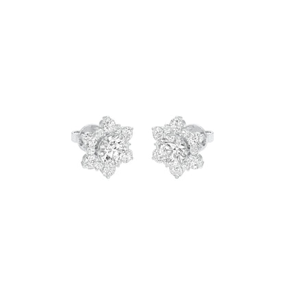 Starry Bites Diamond Stud Earrings 18 KT / White Gold