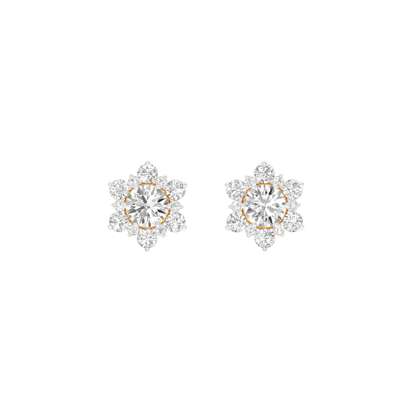Starry Bites Diamond Stud Earrings 18 KT / Yellow Gold