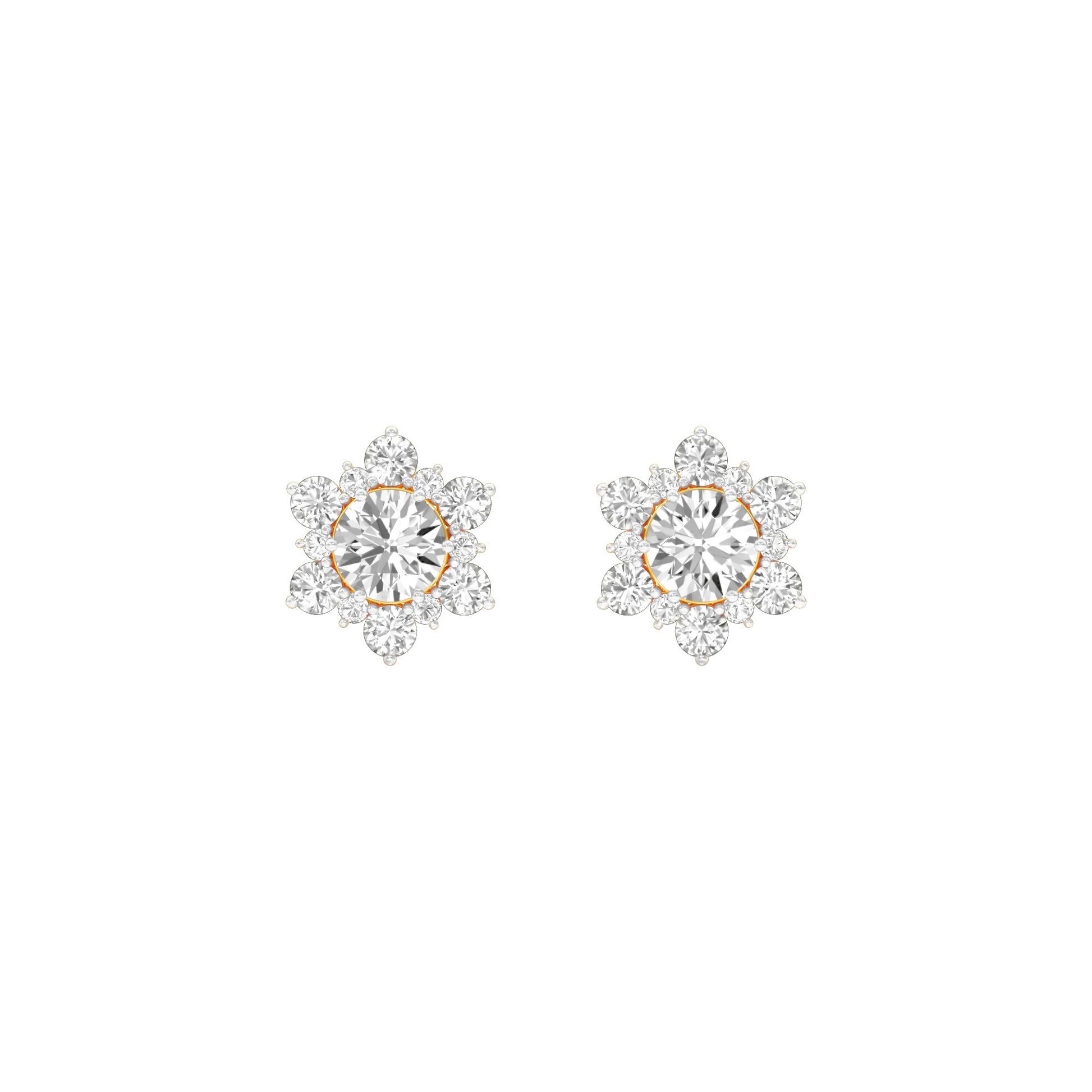 Starry Bites Diamond Stud Earrings 18 KT / Yellow Gold