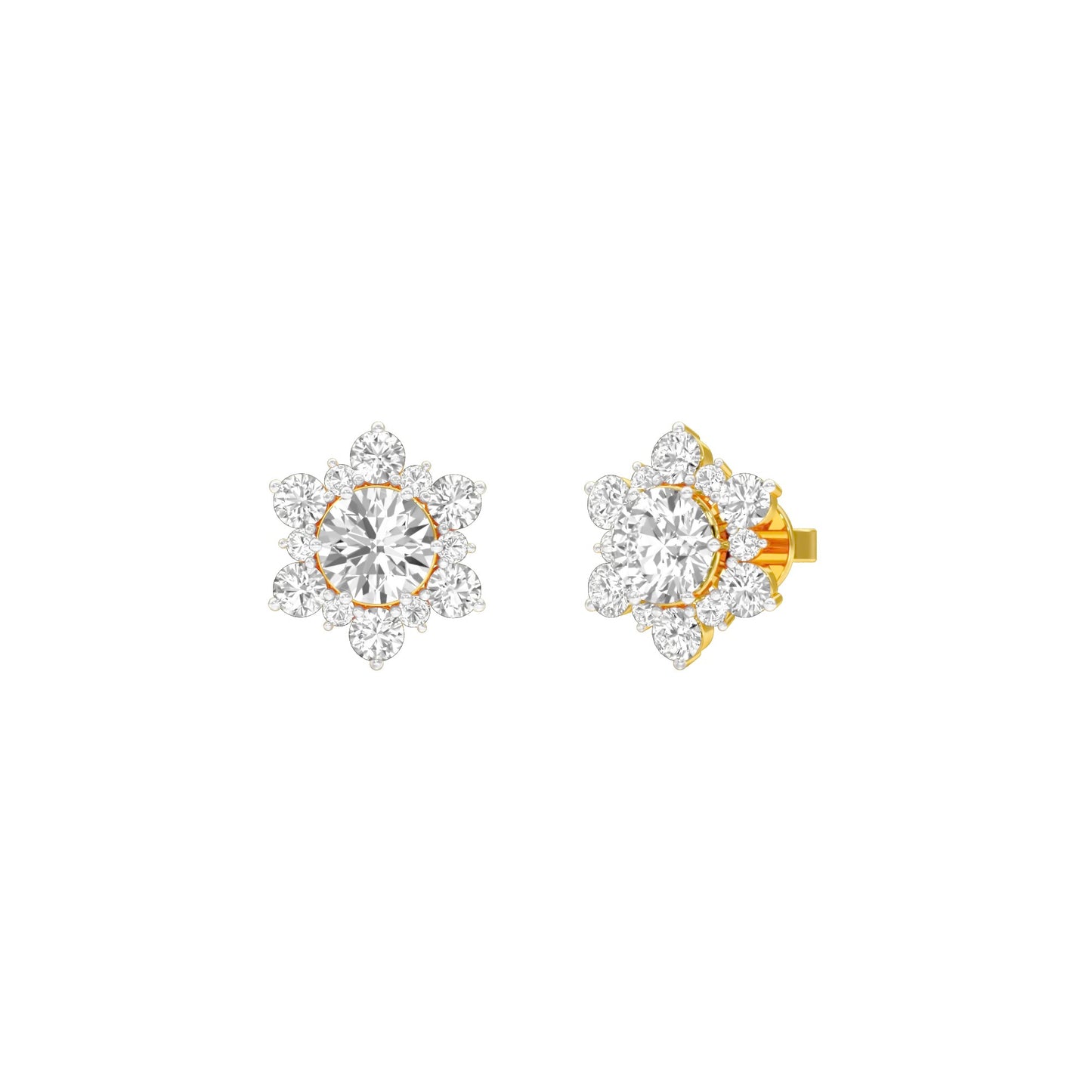 Starry Bites Diamond Stud Earrings 18 KT / Yellow Gold