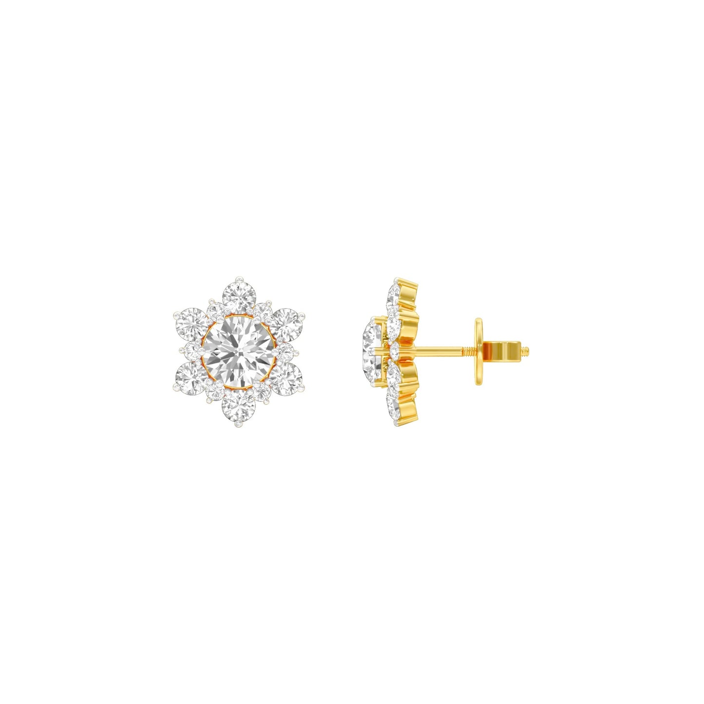 Starry Bites Diamond Stud Earrings 18 KT / Yellow Gold