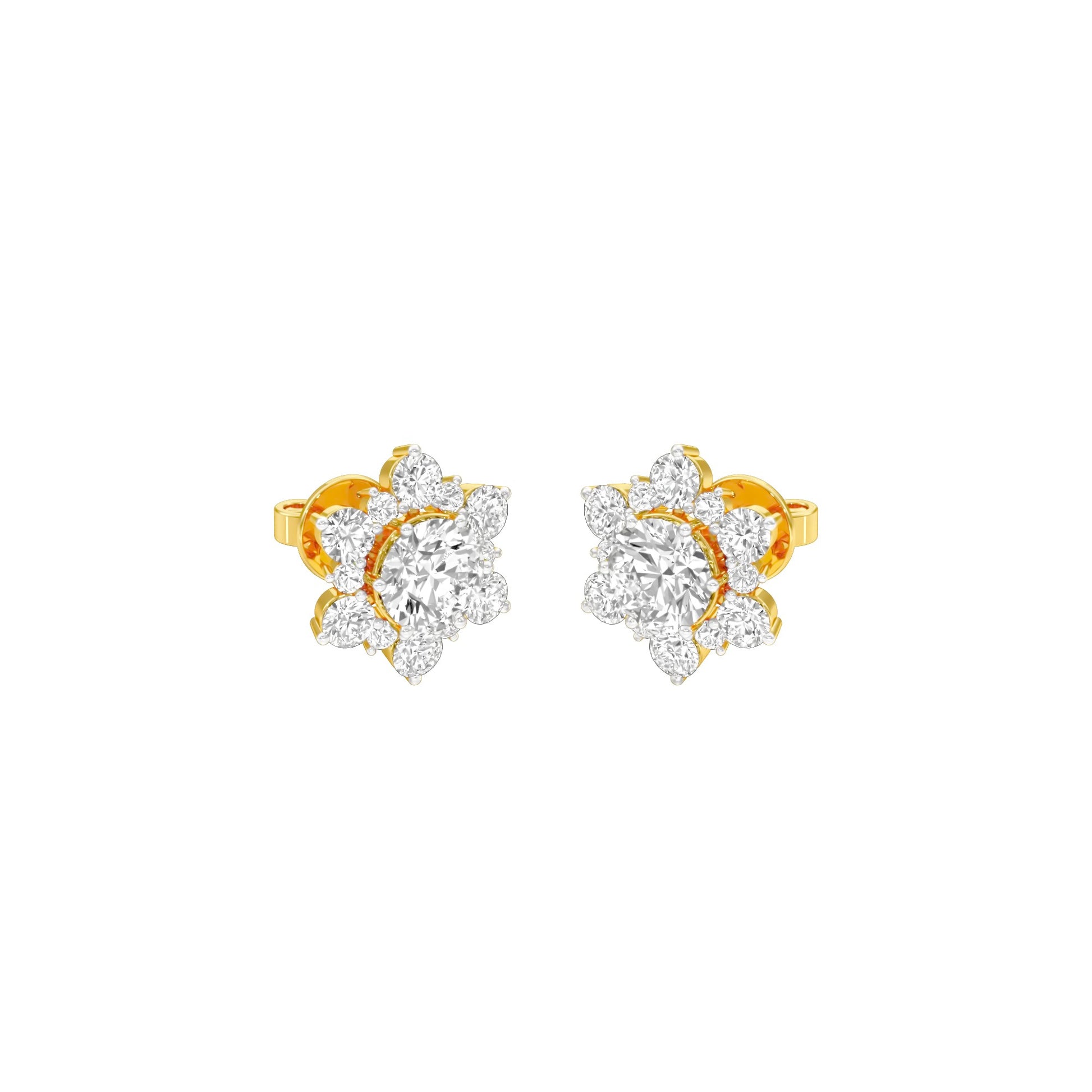 Starry Bites Diamond Stud Earrings 18 KT / Yellow Gold