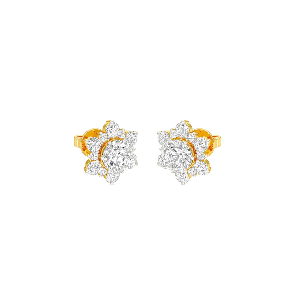 Starry Bites Diamond Stud Earrings 18 KT / Yellow Gold