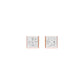 Sleek Corner Diamond Stud Earrings 18 KT / Rose Gold