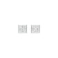 Sleek Corner Diamond Stud Earrings 18 KT / White Gold