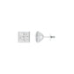 Sleek Corner Diamond Stud Earrings 18 KT / White Gold