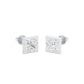 Sleek Corner Diamond Stud Earrings 18 KT / White Gold
