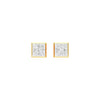 Sleek Corner Diamond Stud Earrings 18 KT / Yellow Gold