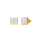 Sleek Corner Diamond Stud Earrings 18 KT / Yellow Gold