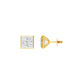 Sleek Corner Diamond Stud Earrings 18 KT / Yellow Gold