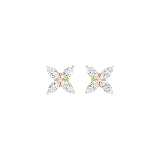 Tiny Turbines Diamond Stud Earrings 18 KT / Yellow Gold