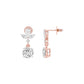 Echo Drop Diamond Drop Earrings 18 KT / Rose Gold
