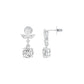 Echo Drop Diamond Drop Earrings 18 KT / White Gold