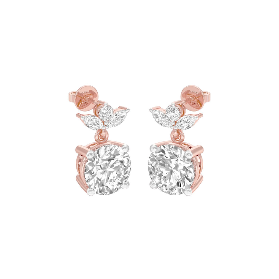 Crystal Creek Diamond Drop Earrings 18 KT / Rose Gold