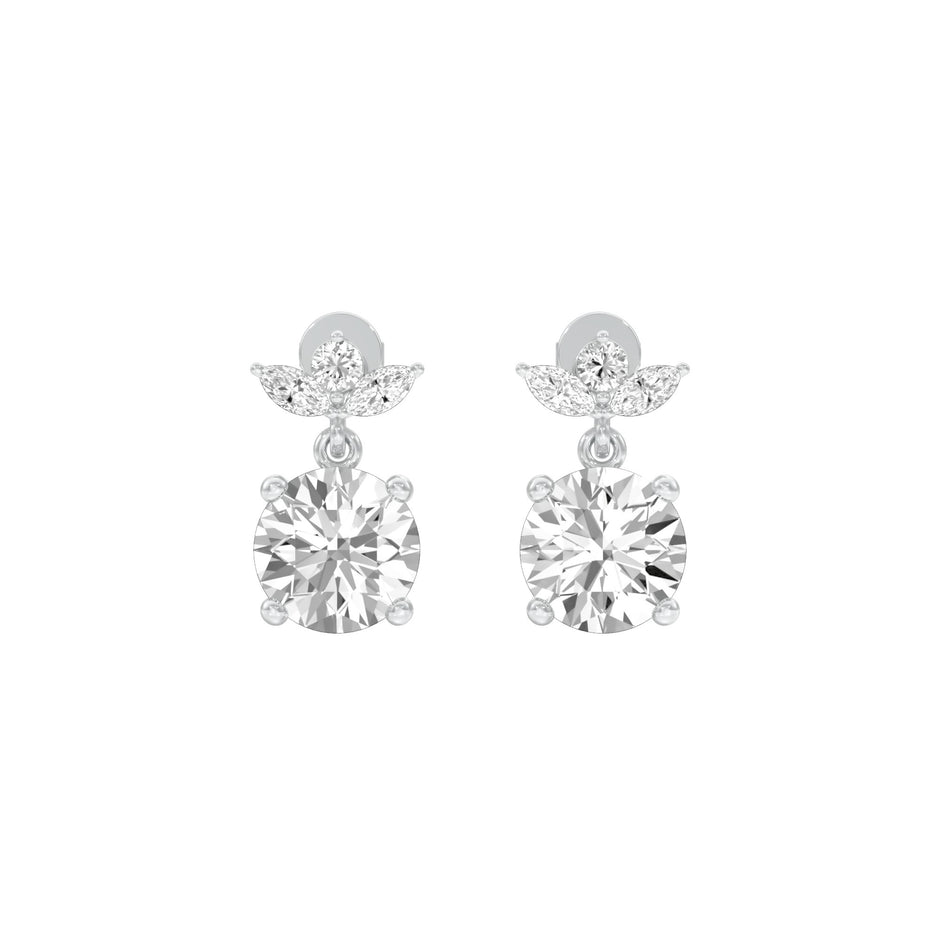 Crystal Creek Diamond Drop Earrings 18 KT / White Gold