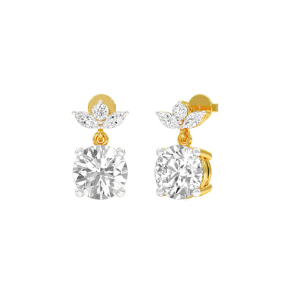 Crystal Creek Diamond Drop Earrings 18 KT / Yellow Gold