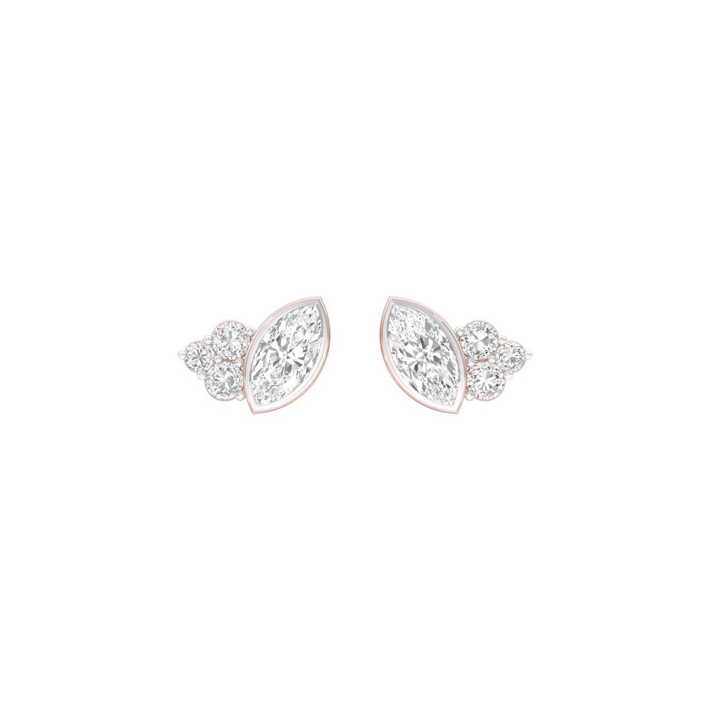 Little Eyes Diamond Stud Earrings 18 KT / Rose Gold