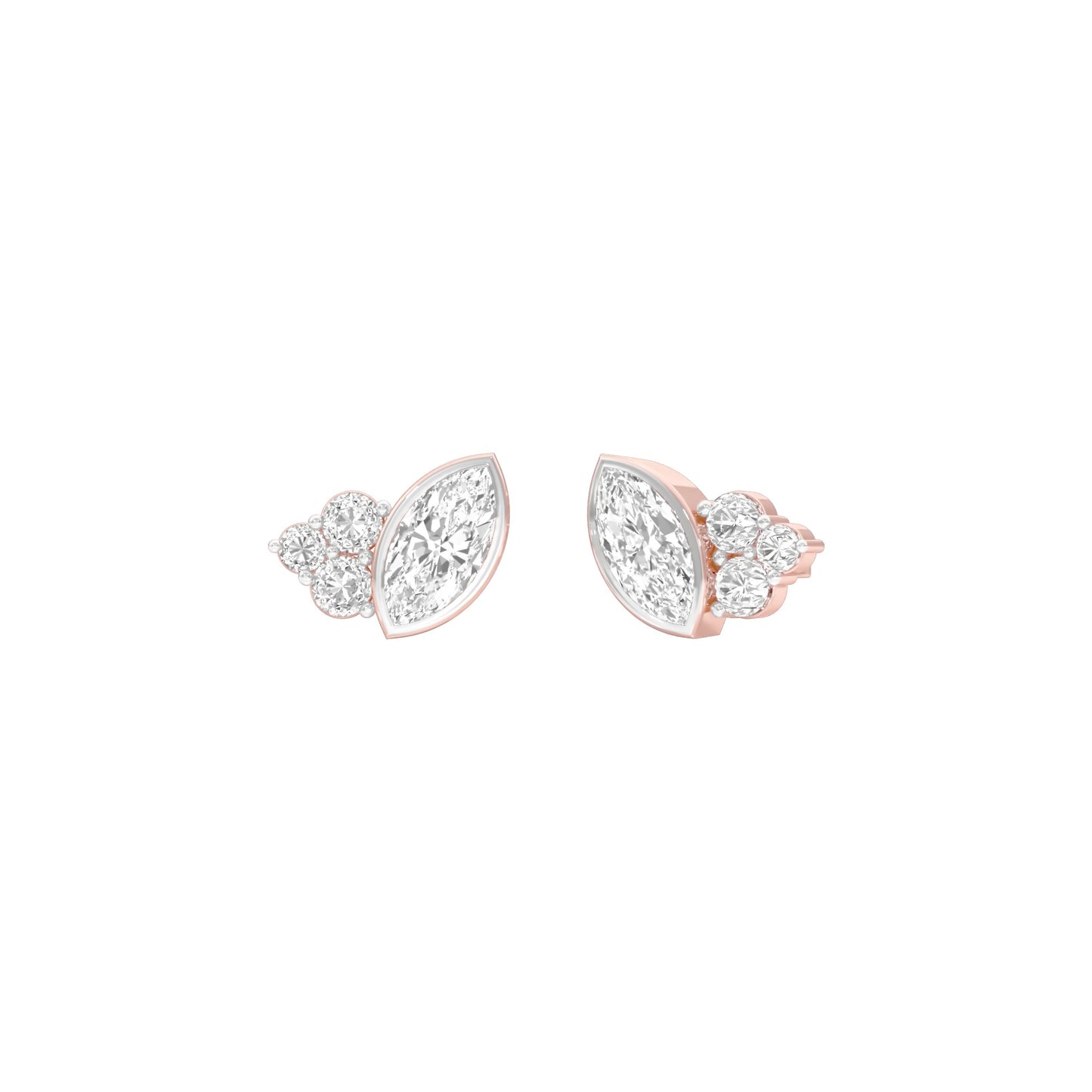 Little Eyes Diamond Stud Earrings 18 KT / Rose Gold
