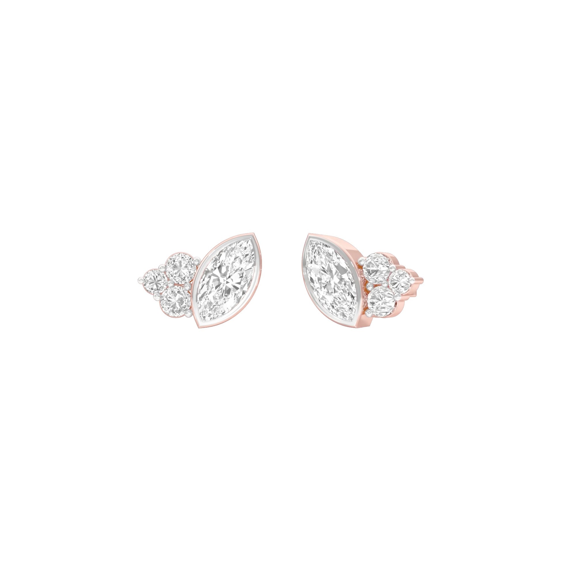 Little Eyes Diamond Stud Earrings 18 KT / Rose Gold