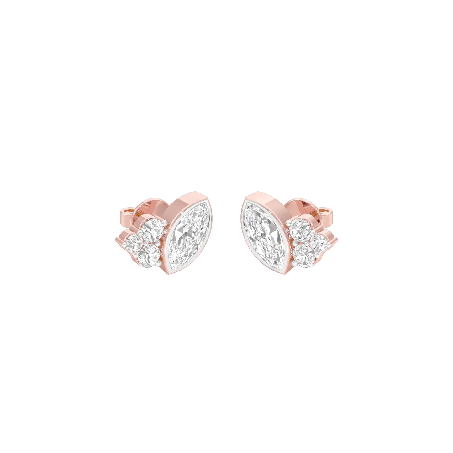 Little Eyes Diamond Stud Earrings 18 KT / Rose Gold
