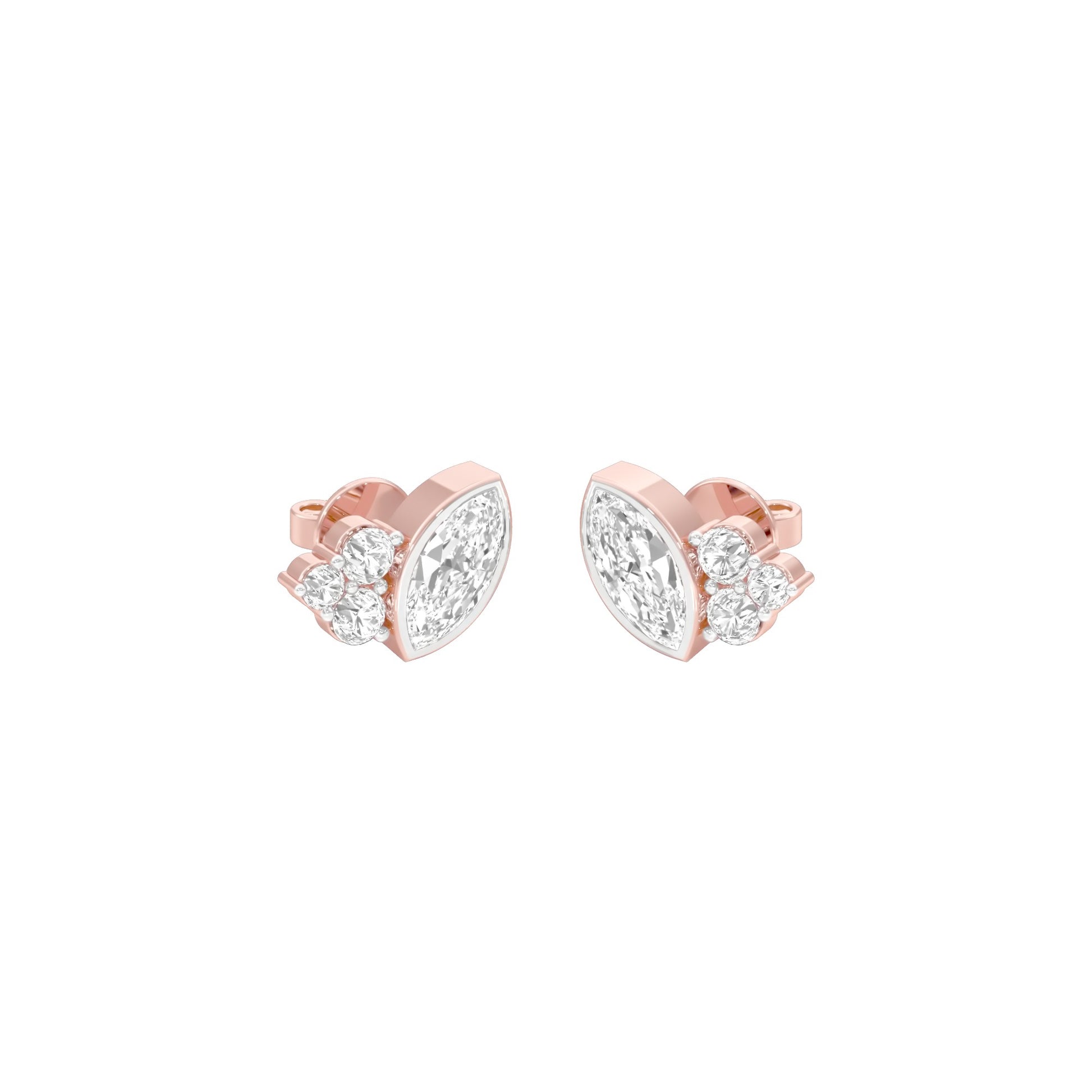Little Eyes Diamond Stud Earrings 18 KT / Rose Gold