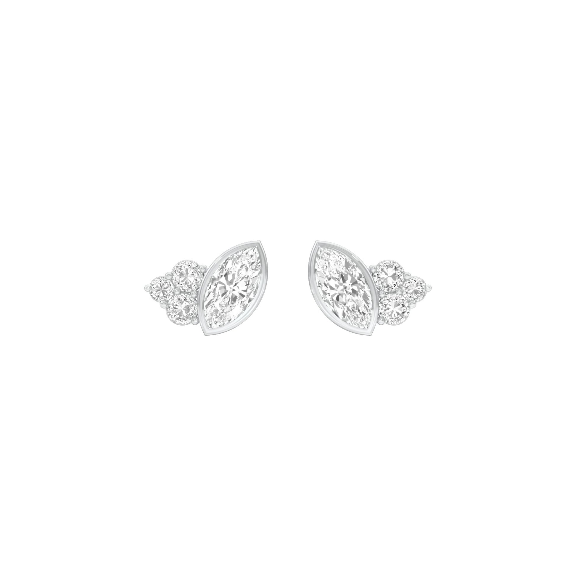 Little Eyes Diamond Stud Earrings 18 KT / White Gold