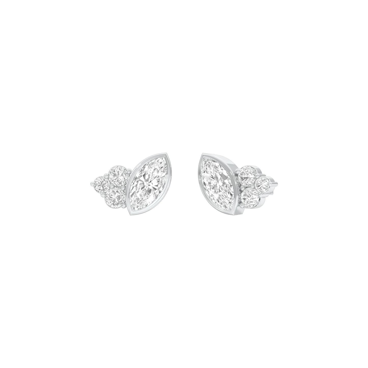 Little Eyes Diamond Stud Earrings 18 KT / White Gold