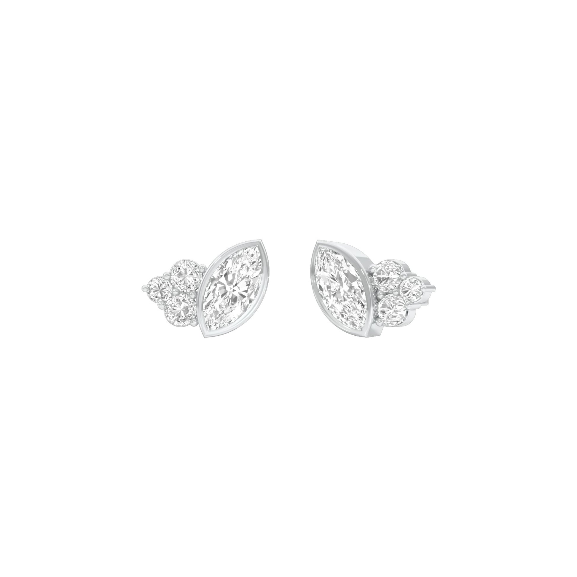 Little Eyes Diamond Stud Earrings 18 KT / White Gold