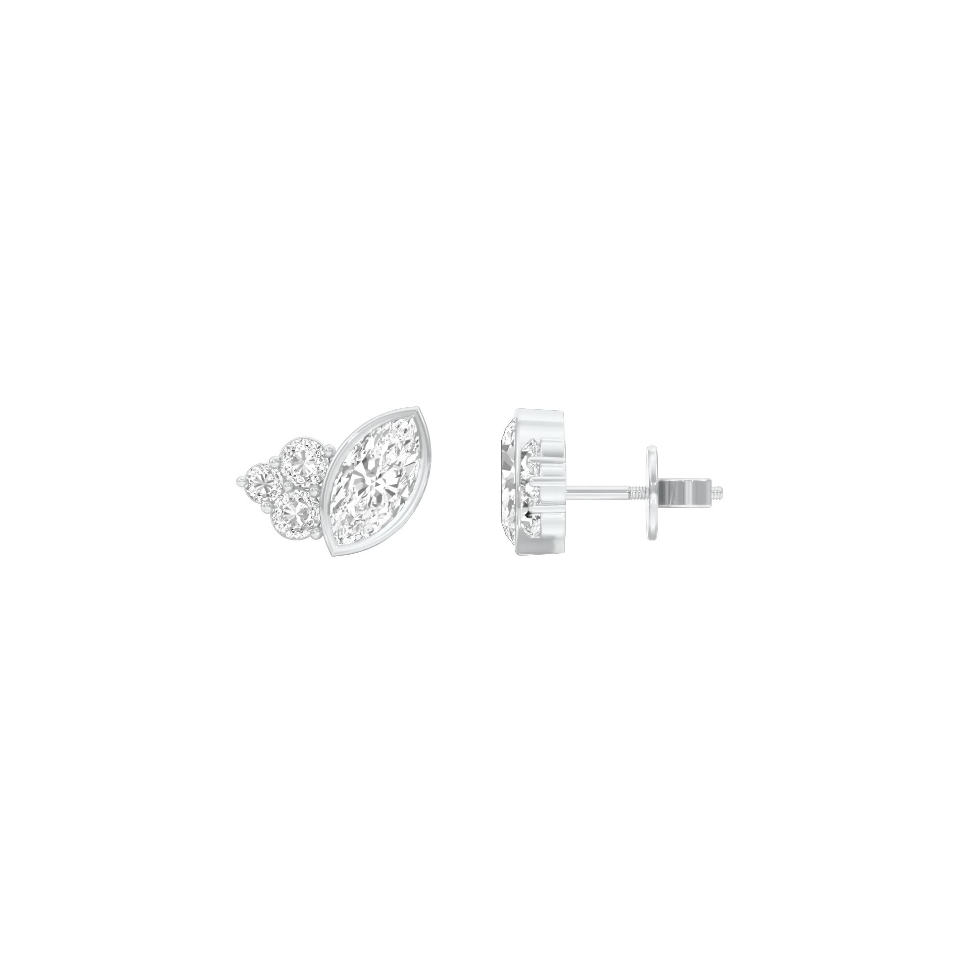 Little Eyes Diamond Stud Earrings 18 KT / White Gold