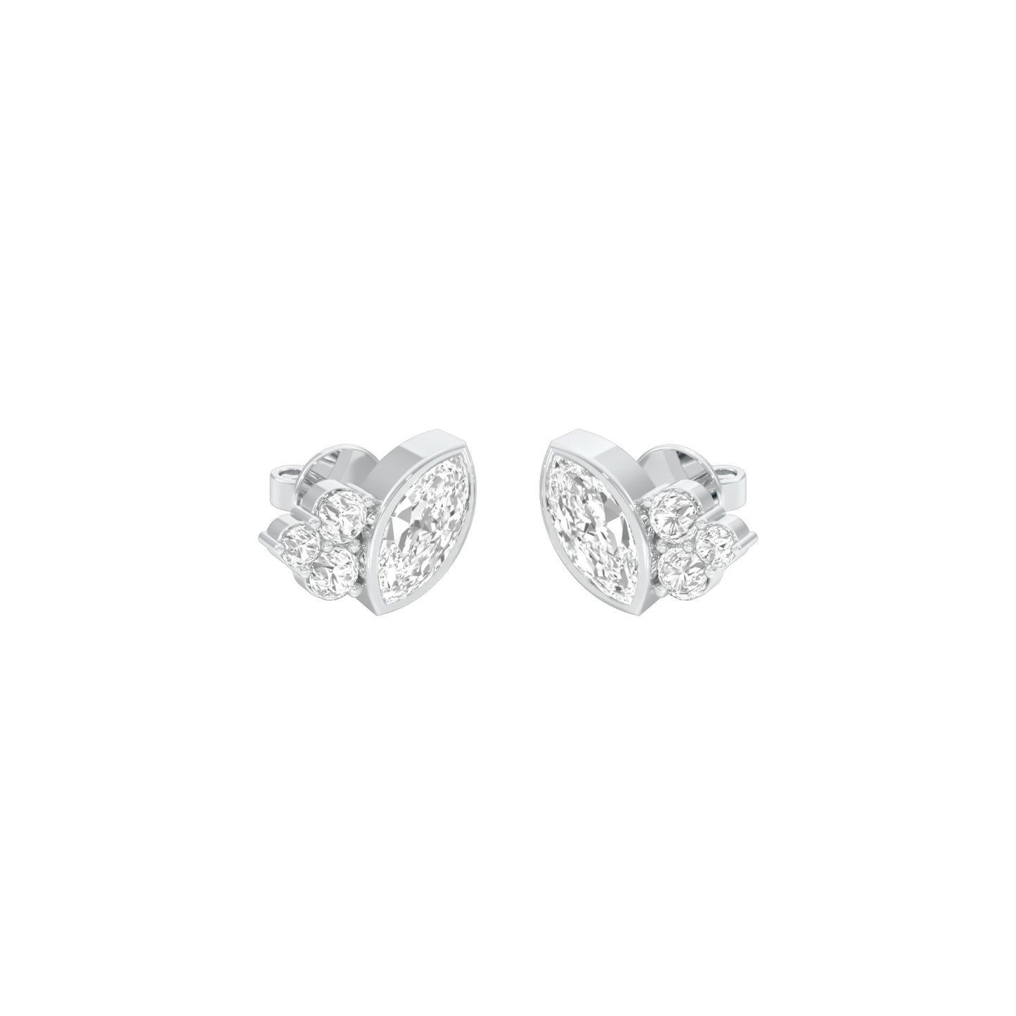 Little Eyes Diamond Stud Earrings 18 KT / White Gold