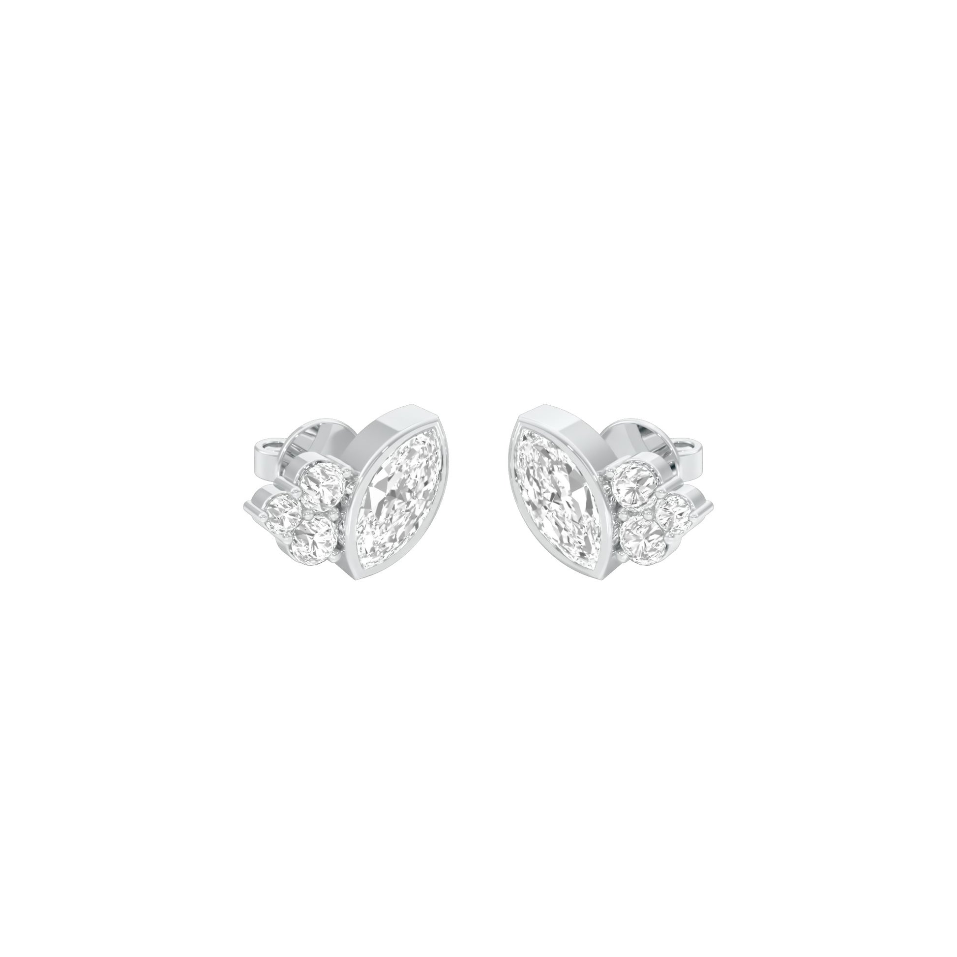 Little Eyes Diamond Stud Earrings 18 KT / White Gold