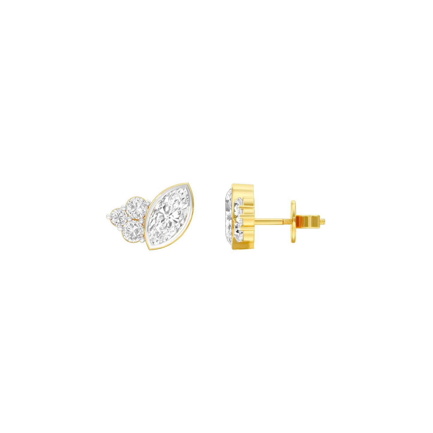 Little Eyes Diamond Stud Earrings 18 KT / Yellow Gold