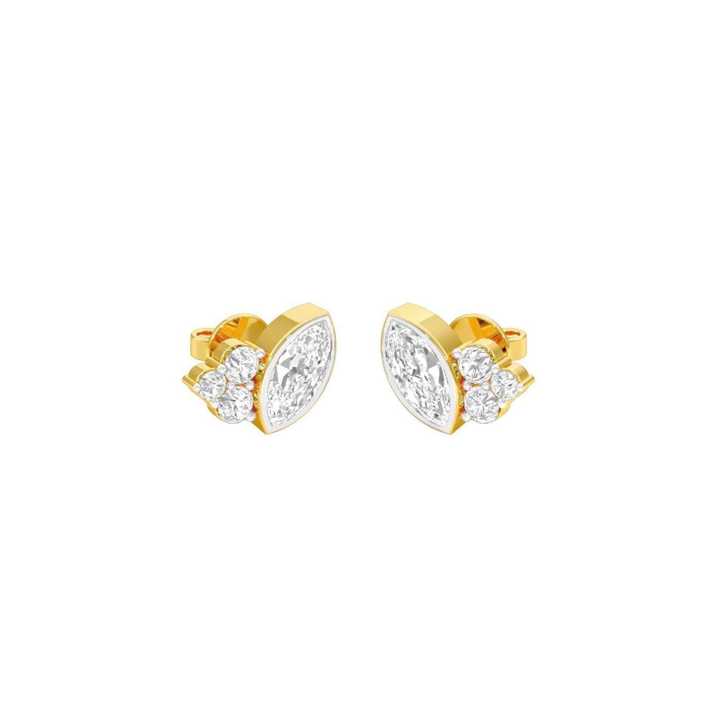 Little Eyes Diamond Stud Earrings 18 KT / Yellow Gold