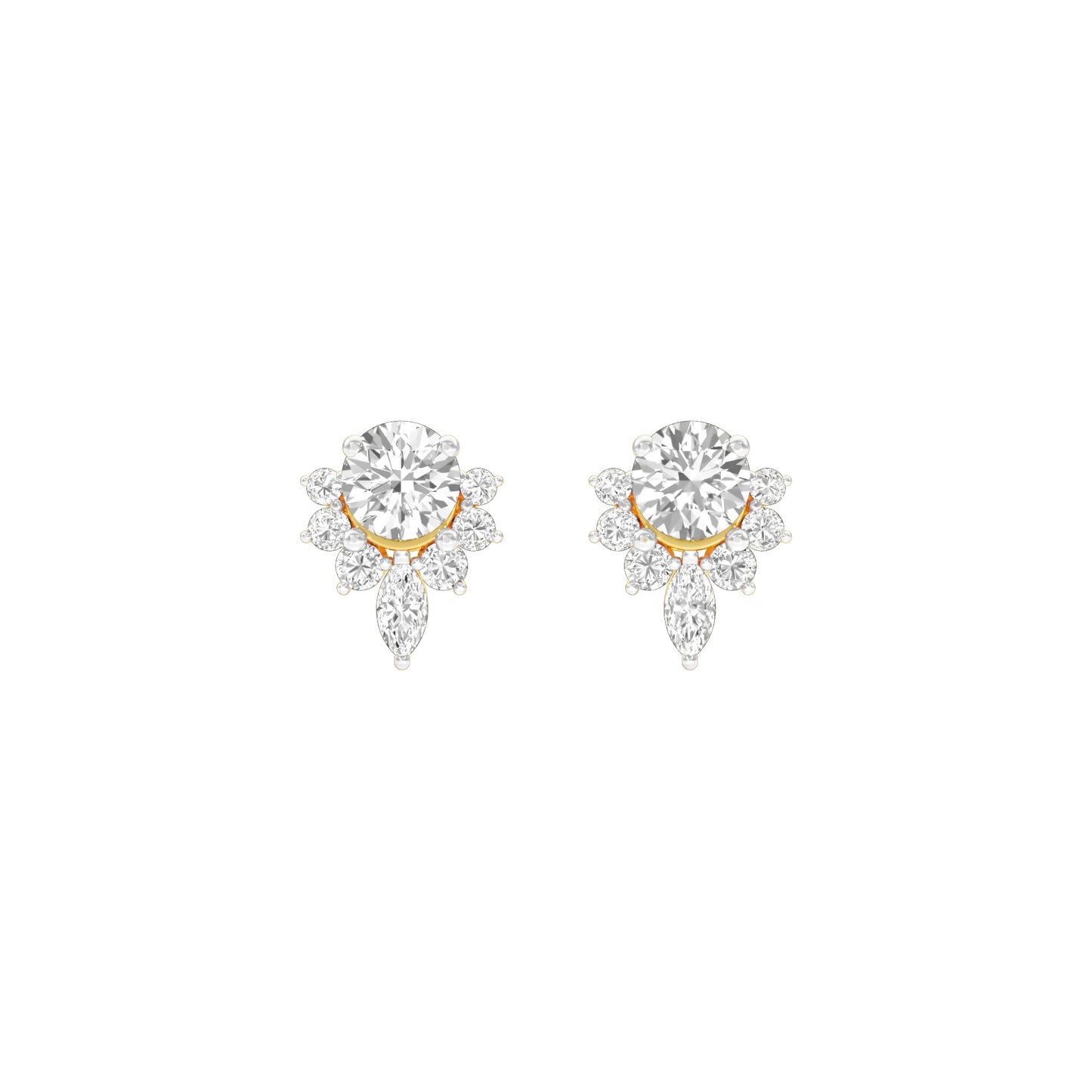 Morning Mist Diamond Stud Earrings 18 KT / Yellow Gold