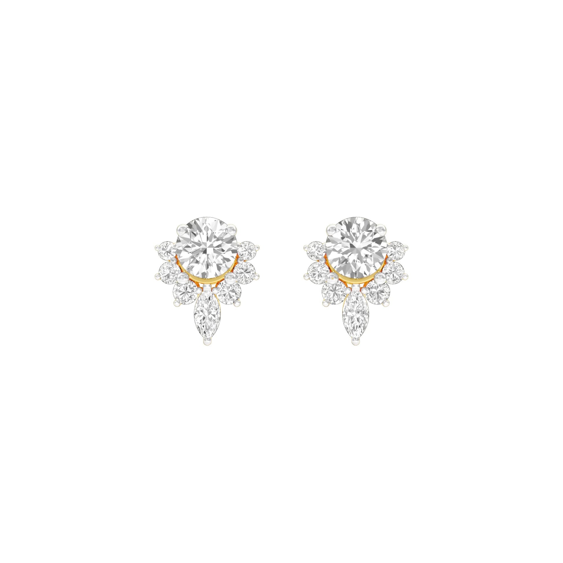 Morning Mist Diamond Stud Earrings 18 KT / Yellow Gold