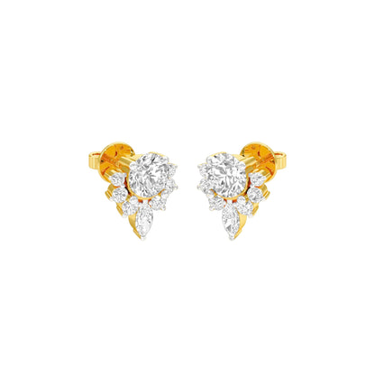 Morning Mist Diamond Stud Earrings 18 KT / Yellow Gold